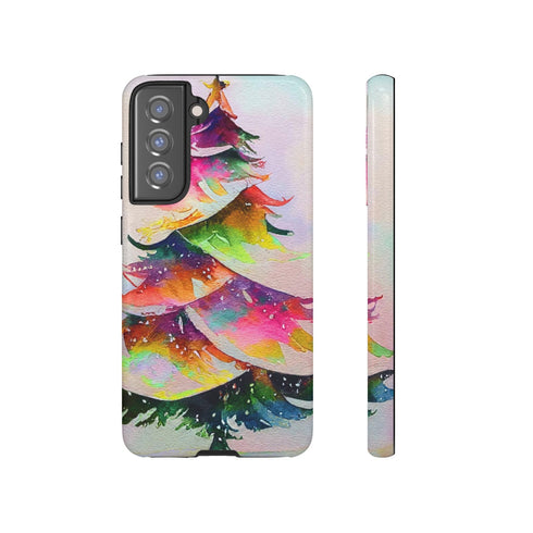 Swooshy Christmas Tree - Impact Resistant Phone Case Samsung Galaxy S21 FE Glossy